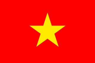 The flag of Vietnam features a large five-pointed yellow star on a red field.